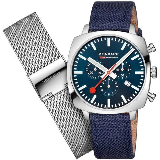 MONDAINE SQUAR CHRONO MSL.41440.LD.SET - CUSHION - ZNAČKY