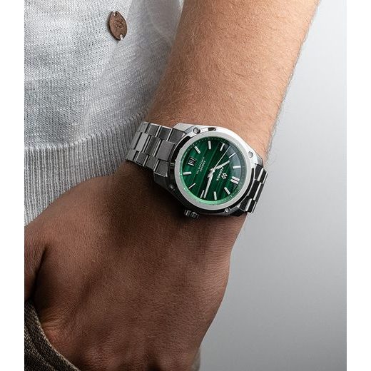 FORMEX ESSENCE FORTYONE AUTOMATIC CHRONOMETER MALACHITE STEEL BRACELET 0334.1.6690.100 - ESSENCE - ZNAČKY