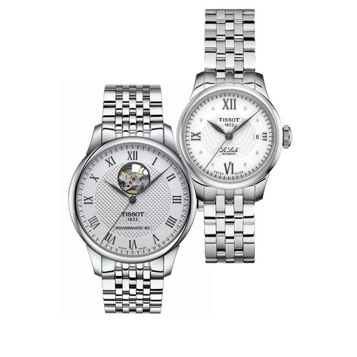 SET TISSOT LE LOCLE AUTOMATIC T006.407.11.033.02 A T41.1.183.16 - HODINKY PRE PÁRY - HODINKY