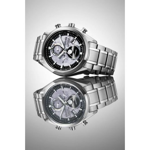 CITIZEN ECO-DRIVE RADIO CONTROLLED TSUKIYOMI MOONPHASE SUPER TITANIUM BY1010-81H - SUPER TITANIUM - ZNAČKY