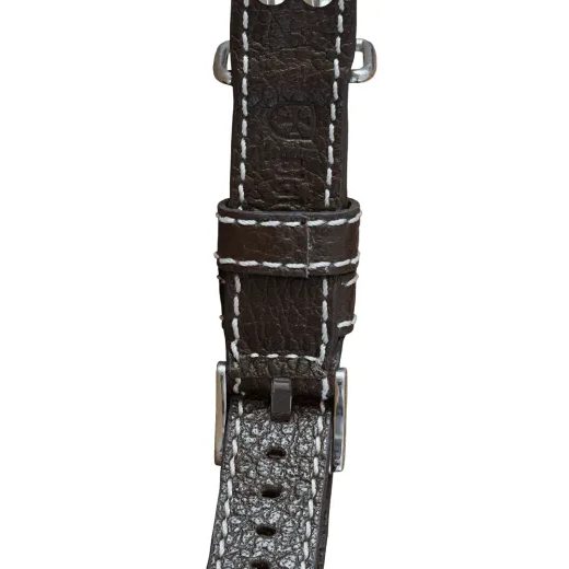 KOŽENÝ ŘEMÍNEK BIATEC | TMAVĚHNĚDÝ NAVIGATOR Z BŮVOLÍ KŮŽE - 20 MM - REMIENKY - OSTATNÉ