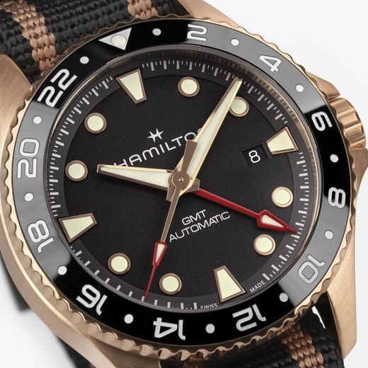 HAMILTON KHAKI NAVY SCUBA AUTOMATIC GMT BRONZE H82565930 - SCUBA - ZNAČKY