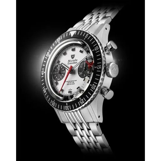 NIVADA GRENCHEN CHRONOMASTER WHITE PANDA 41 MM - CHRONOMASTER - ZNAČKY