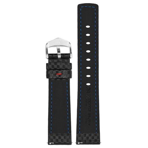 ŘEMÍNEK HIRSCH CARBON - ČERNÝ, ČERVENÉ PROŠITÍ - REMIENKY - OSTATNÉ