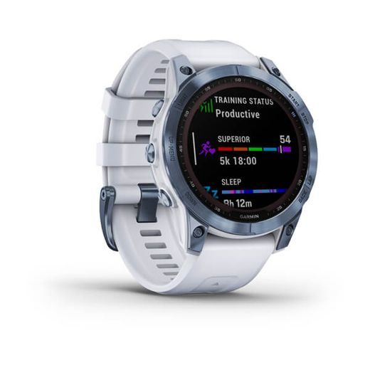 GARMIN FENIX 7 PRO SAPPHIRE SOLAR TITAN BLUE/ WHITE SILICONE BAND - 010-02540-25 - FENIX 7 - ZNAČKY