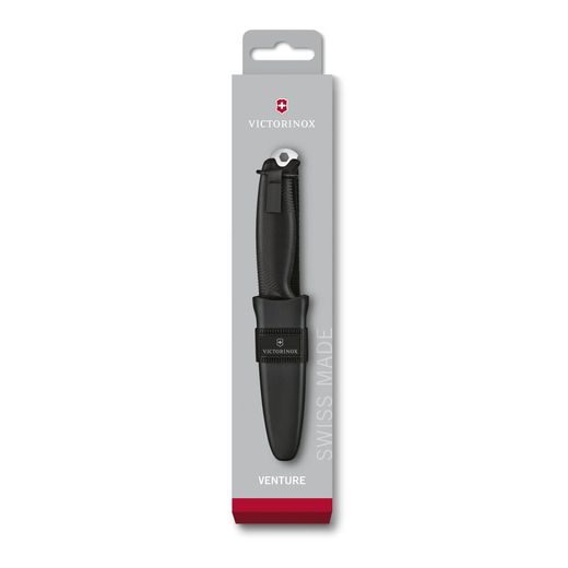 NŮŽ VICTORINOX S PEVNOU ČEPELÍ VENTURE BLACK 3.0902.3 - DÝKY - OSTATNÉ