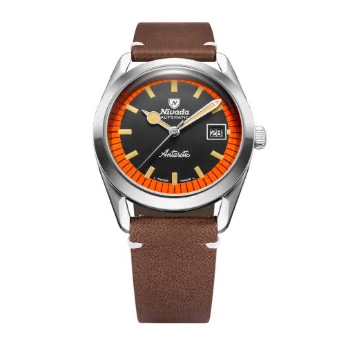 NIVADA GRENCHEN SUPER ANTARCTIC BLACK & ORANGE - 38 MM DATE - ANTARCTIC - ZNAČKY
