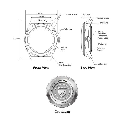 NIVADA GRENCHEN F77 SST BLACK MK2 DATE - 38 MM - F77 - ZNAČKY