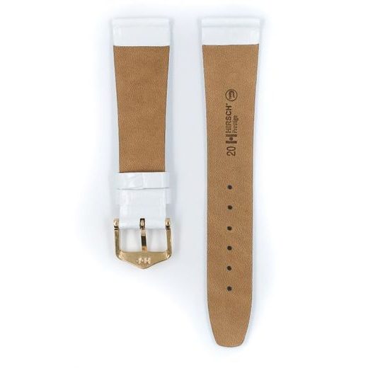 ŘEMÍNEK HIRSCH PRESTIGE 1 ALLIGATOR - BÍLÝ, LESK - REMIENKY - OSTATNÉ