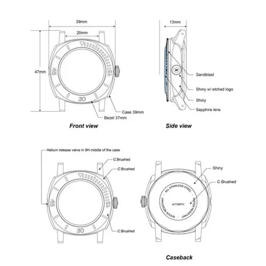 NIVADA GRENCHEN DEPTHMASTER NUMERALS - DEPTHMASTER - ZNAČKY