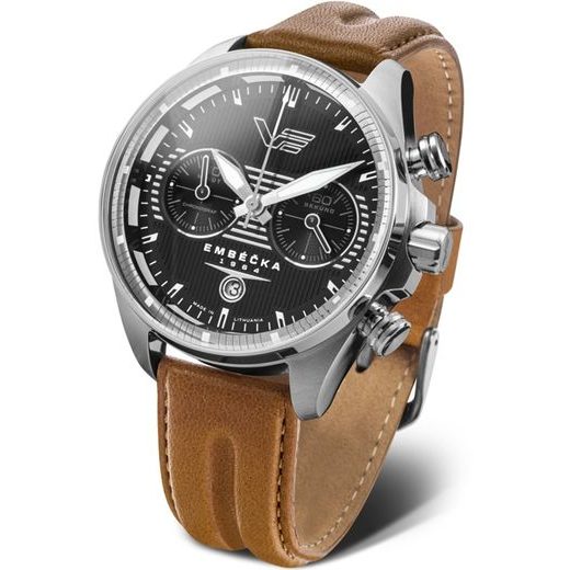 VOSTOK EUROPE LIMITOVANÁ EDICE EMBÉČKA CHRONO LINE 6S21-325A497 – HNEDÝ KOŽENÝ REMIENOK - EMBÉČKA - ZNAČKY