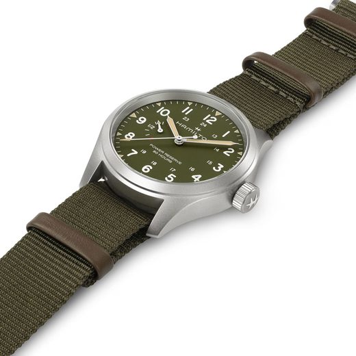 HAMILTON KHAKI FIELD MECHANICAL POWER RESERVE 40 MM H69509960 - KHAKI FIELD - ZNAČKY
