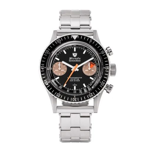 NIVADA GRENCHEN CHRONOMASTER WHITE ORANGE BOY INTER. BEZEL - MANUÁLNE - CHRONOMASTER - ZNAČKY