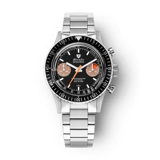 NIVADA GRENCHEN CHRONOMASTER WHITE ORANGE BOY INTER. BEZEL - MANUÁLNE - CHRONOMASTER - ZNAČKY