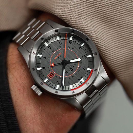 FORTIS FLIEGER F-43 TRIPLE-GMT TITANIUM ORANGE COSC F4260002 - FLIEGER - ZNAČKY