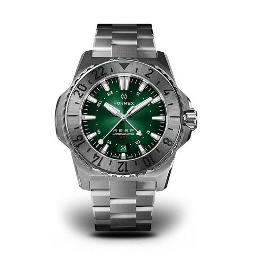 FORMEX REEF GMT AUTOMATIC CHRONOMETER GREEN DIAL WITH RED GMT - REEF - ZNAČKY