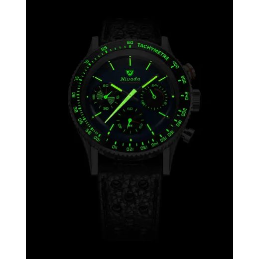 NIVADA GRENCHEN CHRONOKING MECAQUARTZ RACING GREY - INTER. BEZEL - CHRONOMASTER - ZNAČKY