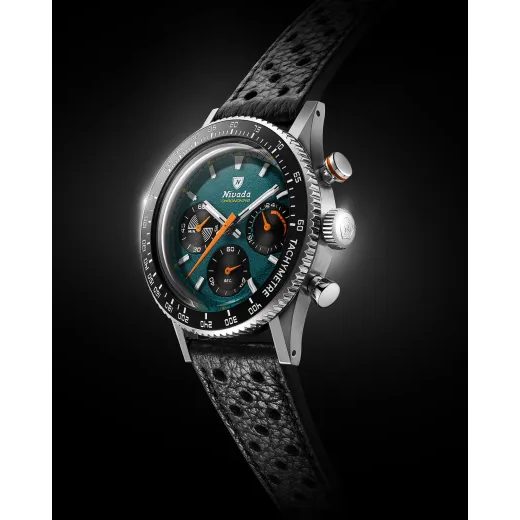 NIVADA GRENCHEN CHRONOKING MECAQUARTZ RACING GREEN - INTER. BEZEL - CHRONOMASTER - ZNAČKY