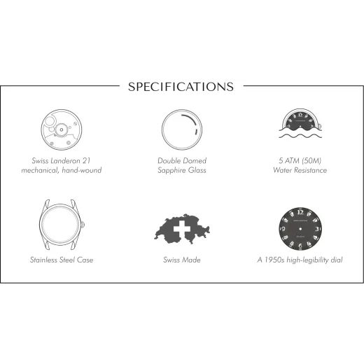 NIVADA GRENCHEN ANTARCTIC 35 MM - BLACK WHITE LUMINOVA - ANTARCTIC - ZNAČKY