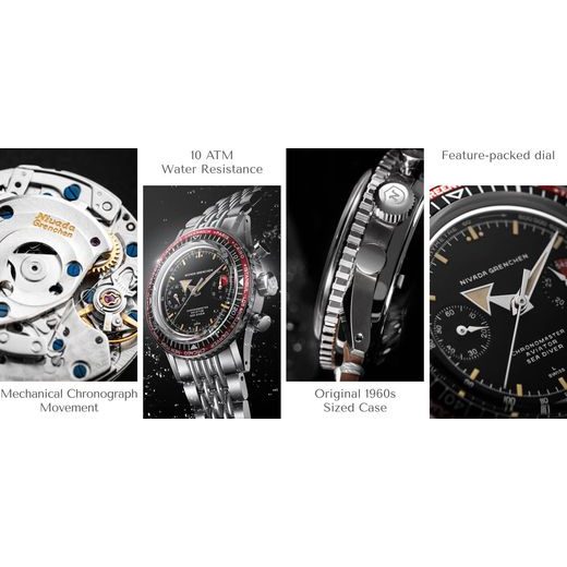 NIVADA GRENCHEN CHRONOMASTER BROAD ARROW - INTER. BEZEL - MANUAL - CHRONOMASTER - ZNAČKY
