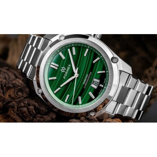 FORMEX ESSENCE FORTYTHREE AUTOMATIC CHRONOMETER MALACHITE STEEL BRACELET 0330.1.6390.100 - ESSENCE - ZNAČKY