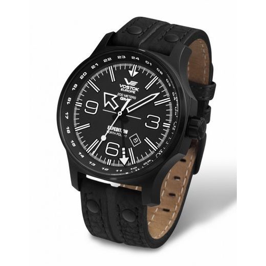 KOŽENÝ REMIENOK VOSTOK EUROPE PRE EXPEDITION - ČIERNA/ČIERNA PRACKA - REMIENKY - OSTATNÉ