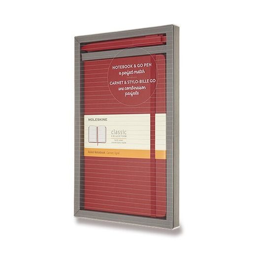 DÁRKOVÁ SADA ZÁPISNÍK MOLESKINE A KULIČKOVÉ PERO GO PEN - TVRDÉ DESKY - L, LINKOVANÝ 1331/1717223 - DIÁRE A ZÁPISNÍKY - OSTATNÉ
