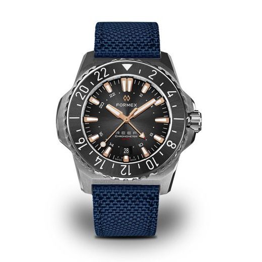 FORMEX REEF GMT AUTOMATIC CHRONOMETER BLACK DIAL WITH ROSE GOLD - REEF - ZNAČKY