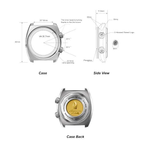 NIVADA GRENCHEN ANTARCTIC GMT - BLACK - ANTARCTIC - ZNAČKY