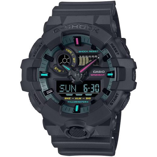 CASIO G-SHOCK GA-700MF-1AER S MULTIFLUORESCENČNÝMI AKCENTMI - G-SHOCK - ZNAČKY
