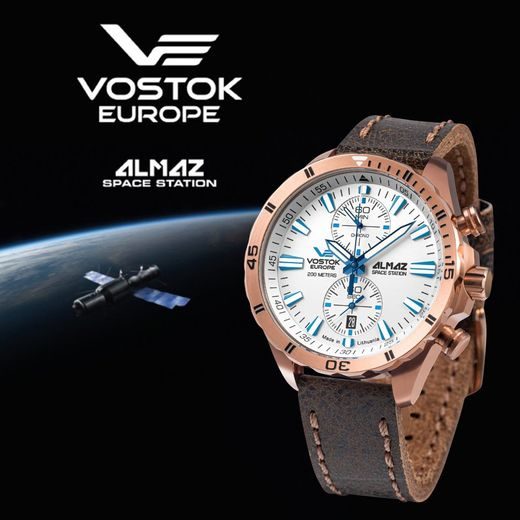 VOSTOK EUROPE ALMAZ CHRONO LINE 6S11-320B676 - ALMAZ SPACE STATION - ZNAČKY