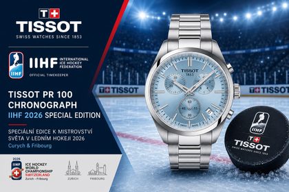 Tissot PR 100 Chronograph IIHF 2026 Special Edition pripomína majstrovstvá sveta v ľadovom hokeji