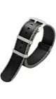 ŘEMÍNEK NATO SPORTS ČERNÝ/ŠEDÝ OKRAJ 20 MM - REMIENKY - OSTATNÉ