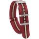 Remienok NATO Sport červená, khaki pruh