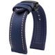 Gumený remienok s čiernou motýľovou prackou - modrý