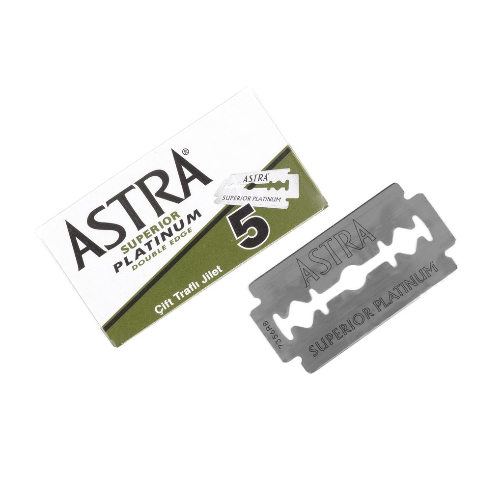 Gentleman Store - Klassische Rasierklingen Astra Platinum (5 Stk.) - Astra  - Rasierklingen - Für Rasur, Rasur