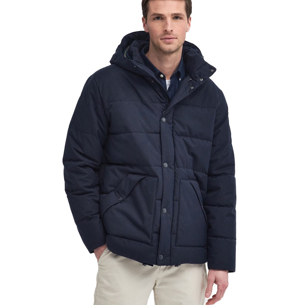 Gentleman Store Barbour Brampton Puffer Jacket Dark Navy Barbour Steppjacken Jacken und Mantel Kleidung