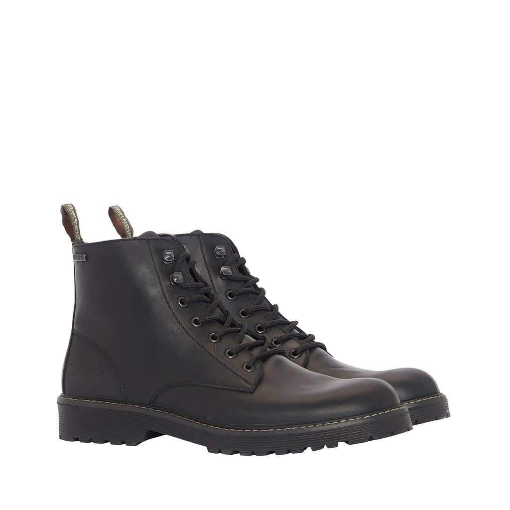 Mens black barbour boots discount