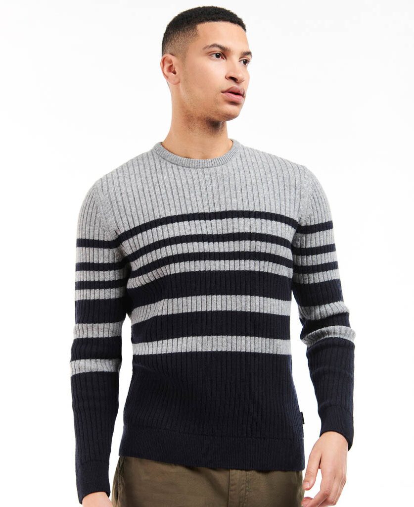 Gentleman Store - Gestreifter Pullover aus Wolle und Baumwolle Barbour  Trysail - Navy - Barbour - Pullover und Sweatshirts - Kleidung