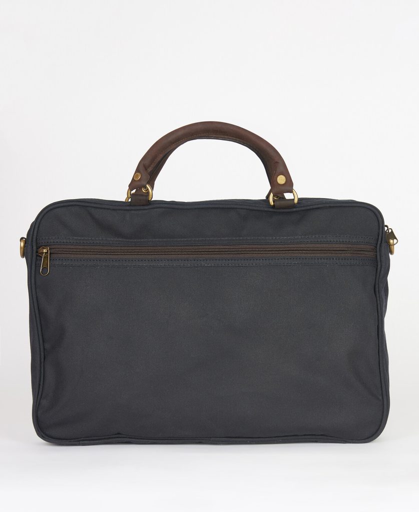 Barbour leather briefcase discount