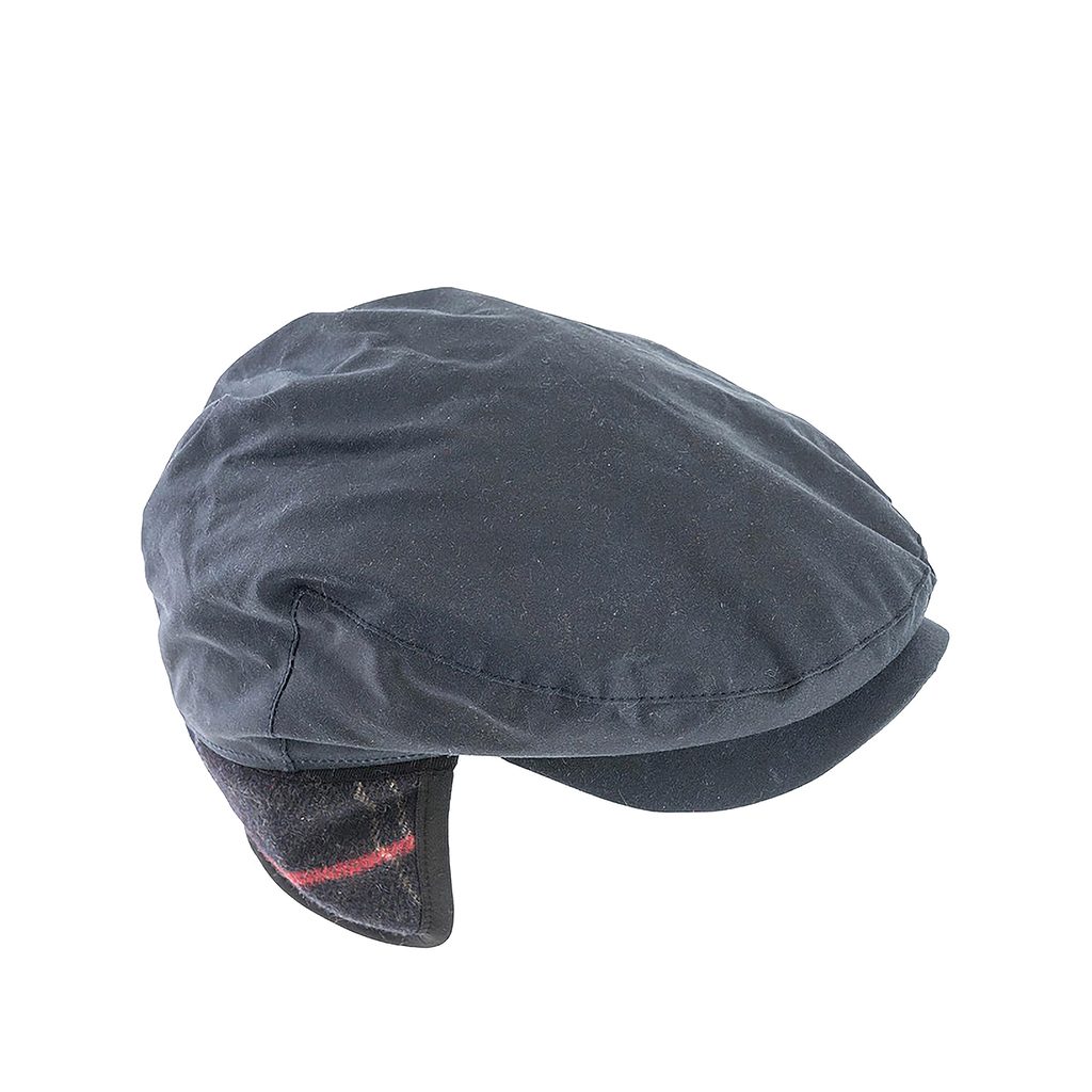 Gentleman Store - Winter Schiebermütze mit Ohrenklappen Barbour Cheviot Wax  Cap - Navy - Barbour - Hüte und Mützen - Kleidung