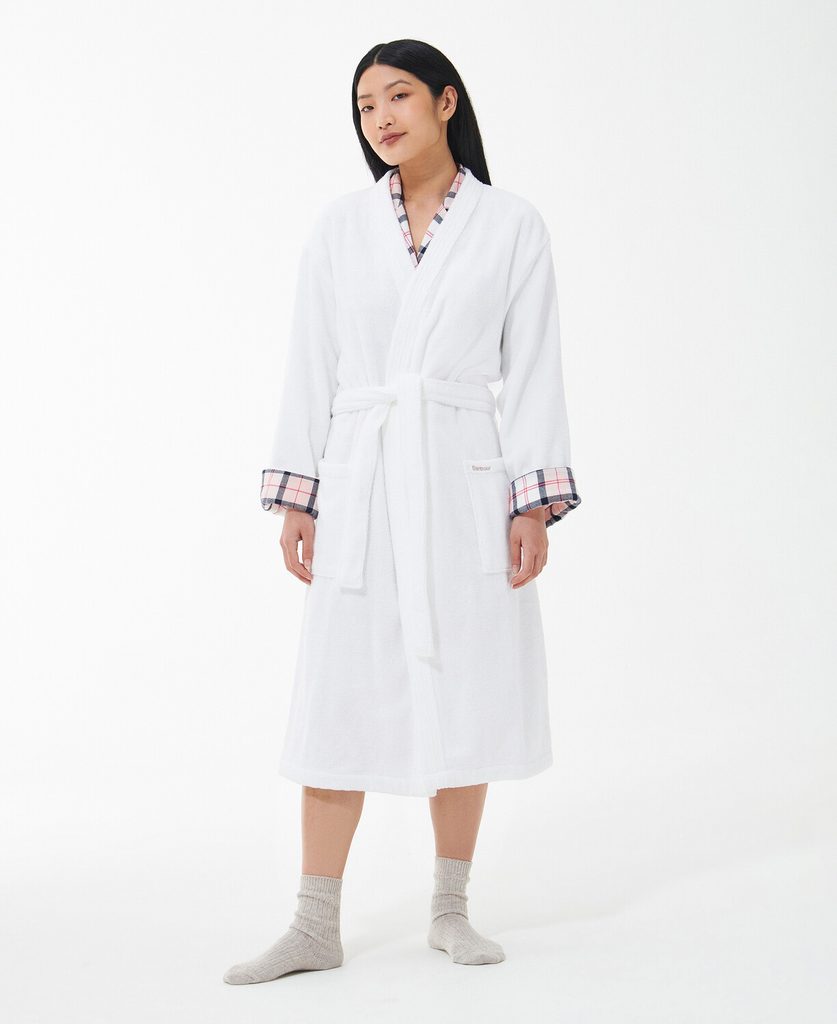 Gentleman Store Barbour Ada Dressing Gown — Classic White Barbour