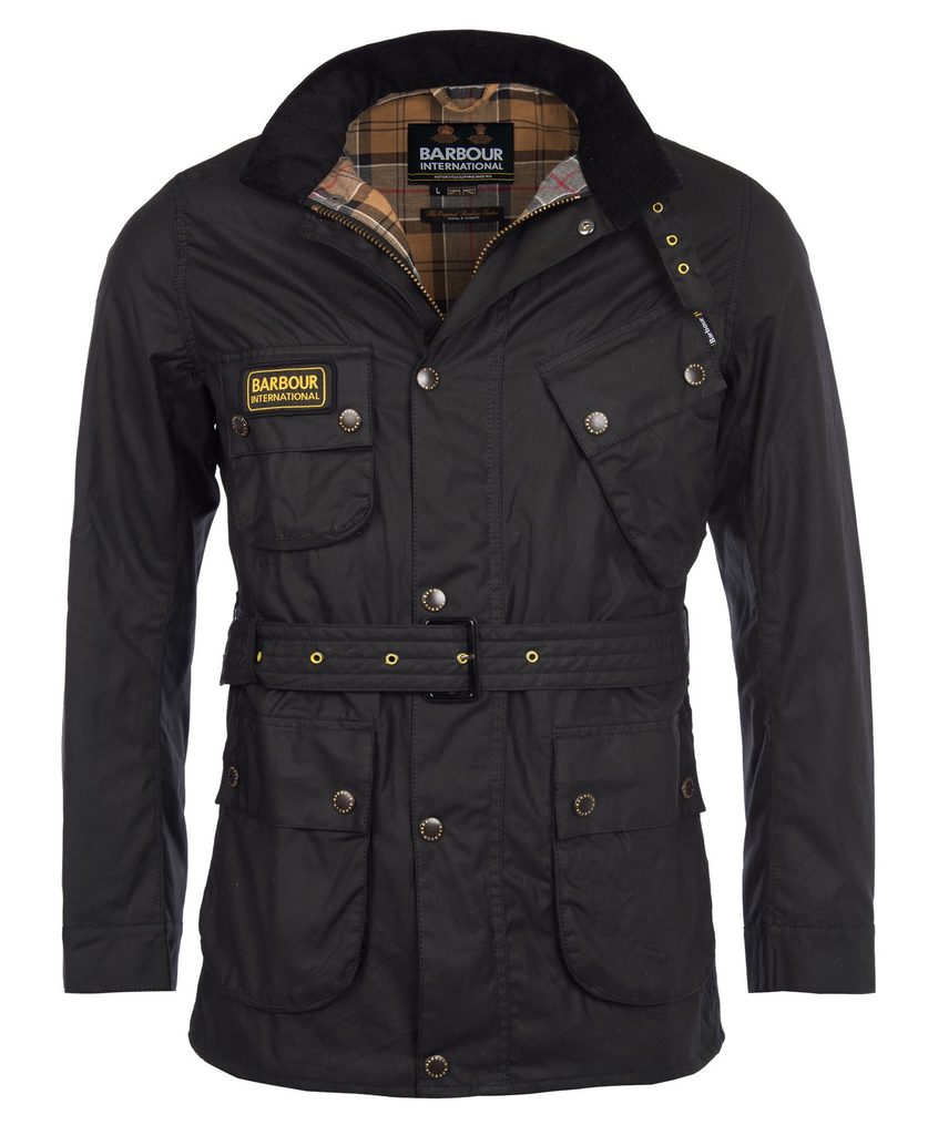Gentleman Store - Gewachste Bikerjacke Barbour International Slim Wax Jacket  - Black - Barbour International - Jacken und Mäntel - Kleidung