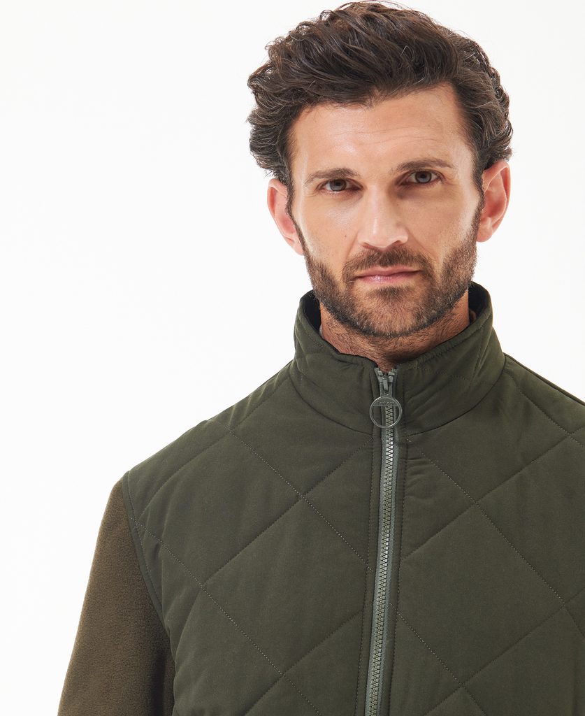 Gentleman Store Barbour Hybrid Fleece Jacket Olive Barbour Steppjacken Jacken und Mantel Kleidung