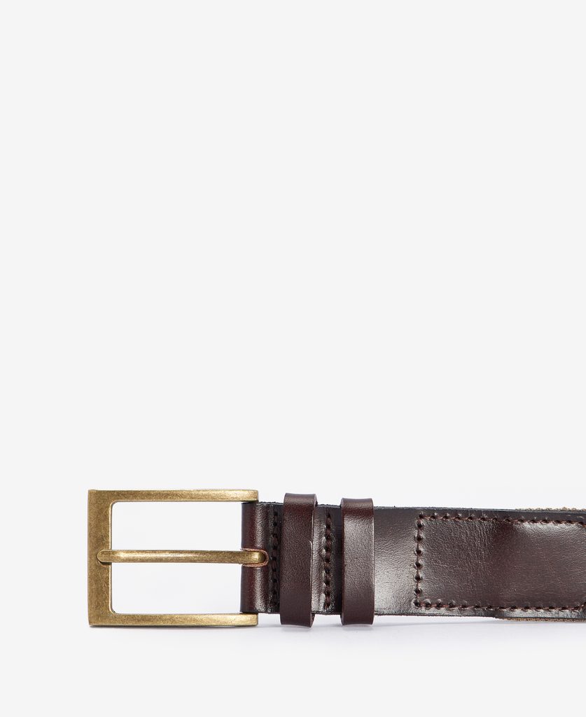 Gentleman Store - Barbour Albyn Leather Webbing Belt — Military Brown -  Barbour - Gürtel und Hosenträger - Kleidung