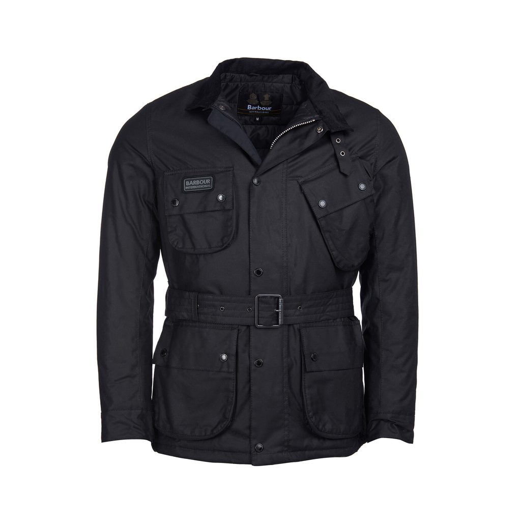 Barbour International SL Waxed Jacket Black