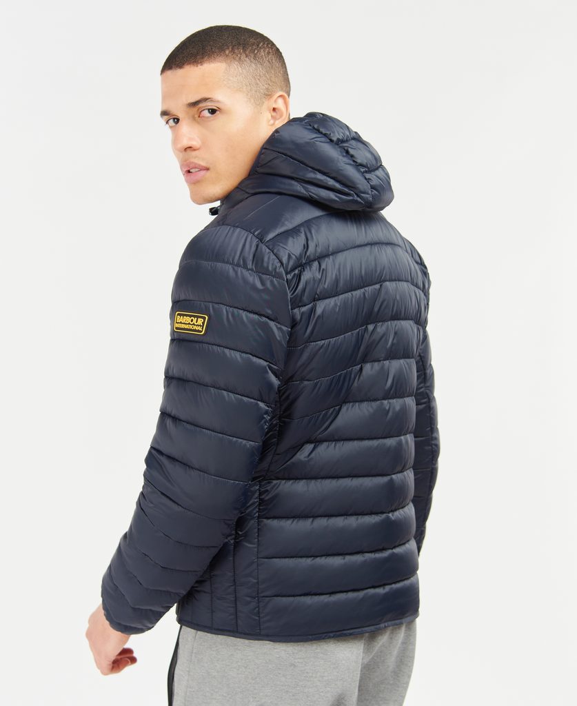 Gentleman Store Barbour International Racer Ouston Hooded Quilted Jacket Barbour International Steppjacken Jacken und Mantel Kleidung