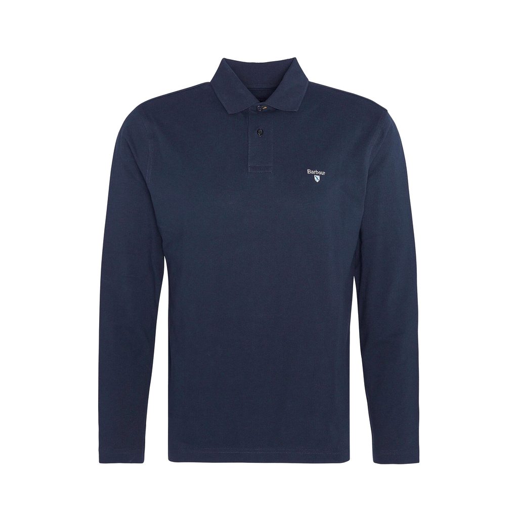 Gentleman Store Barbour Original Sports Long Sleeved Polo Shirt Navy Barbour Poloshirts Kleidung
