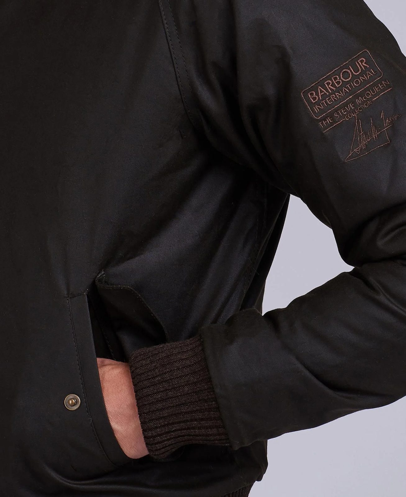Gentleman Store Barbour International Steve McQueen Wax Merchant Sage Barbour International Wachsjacken Jacken und Mantel Kleidung