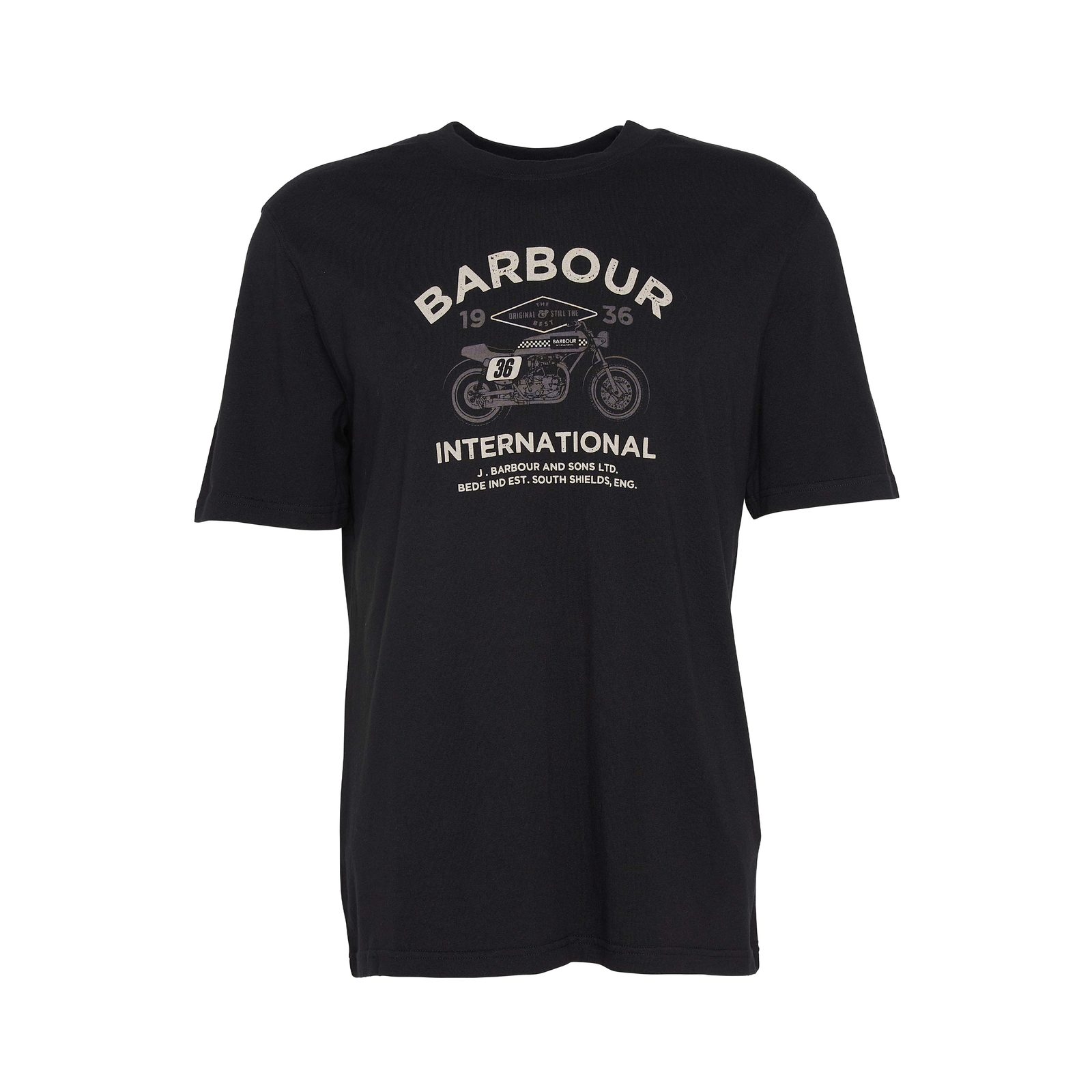 Barbour International Cafe Graphic T Shirt Classic Black